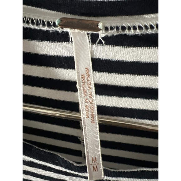 Free peopleStriped Black and White Women's Top - Picture 2 of 3